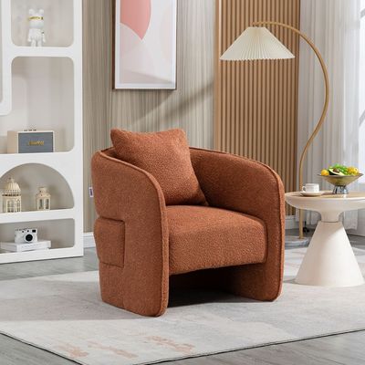 Vinci 1-Seater Fabric Accent Chair - Rustic Brown - With 2-Year Warranty
